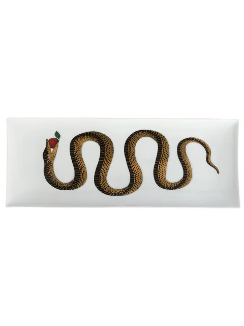Fornasetti Serpente serving dish White P24Z019