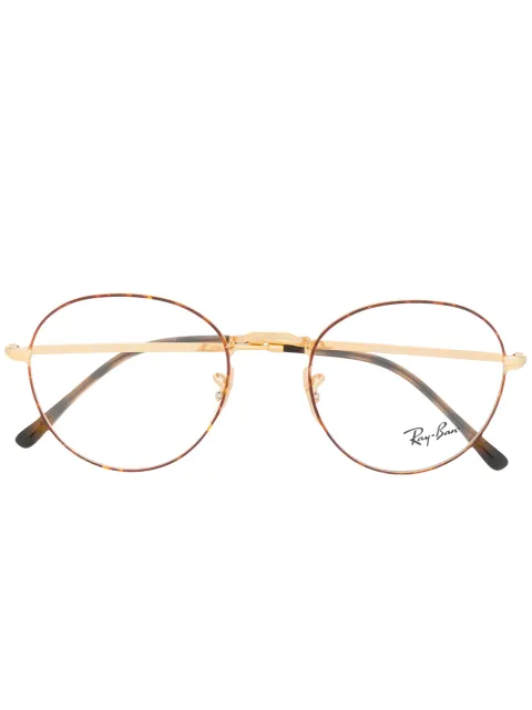 Ray-Ban round framed glasses Gold RX3582V2945