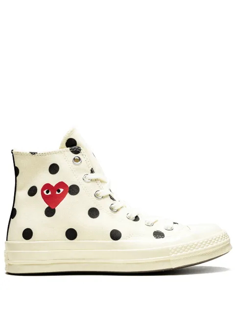 Comme Des Garçons Play x Converse Chuck 70 Hi "Polka Dot White" sneakers White AZK115001