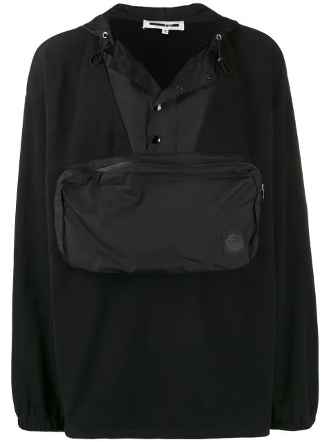 McQ Swallow Offspring pouch pocket hoodie Black 548521RNT22