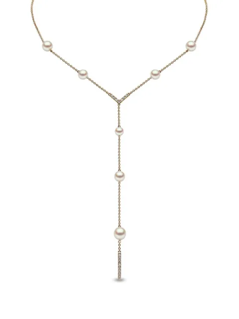 Yoko London 18kt yellow gold Trend freshwater pearl and diamond necklace Gold Q2091NLET6FDEY