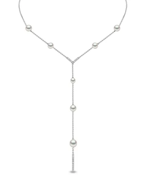 Yoko London 18kt white gold Trend freshwater pearl and diamond necklace Silver Q2091NLET7FDEY