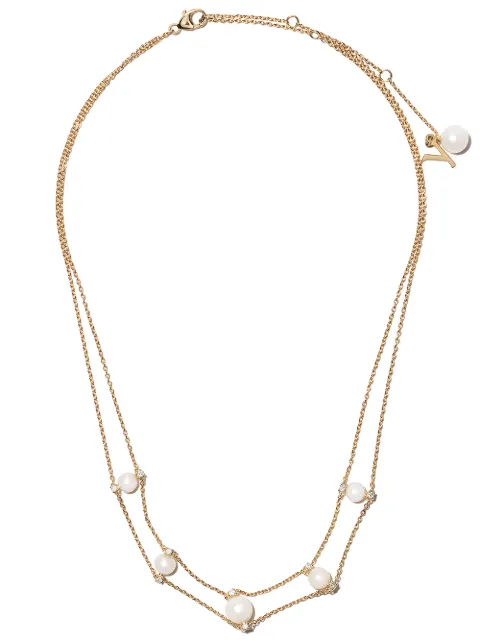 Yoko London 18kt yellow gold Trend Freshwater pearl and diamond necklace Gold Q2090NLET6FDFY