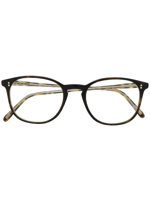 Oliver Peoples round framed glasses Brown OV5397U1666