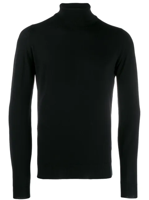 John Smedley turtleneck wool sweater Black CONNELL