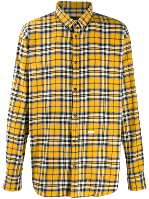 DSQUARED2 checked print shirt Yellow S74DM0299S52084
