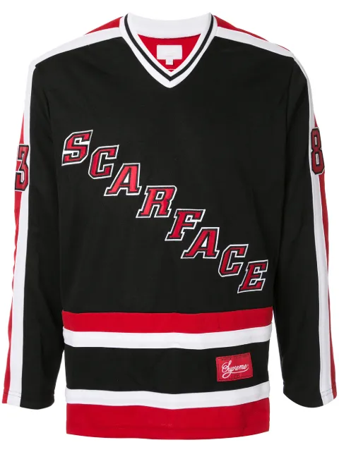 Supreme Scarface hockey jersey FW17 Red SU3100