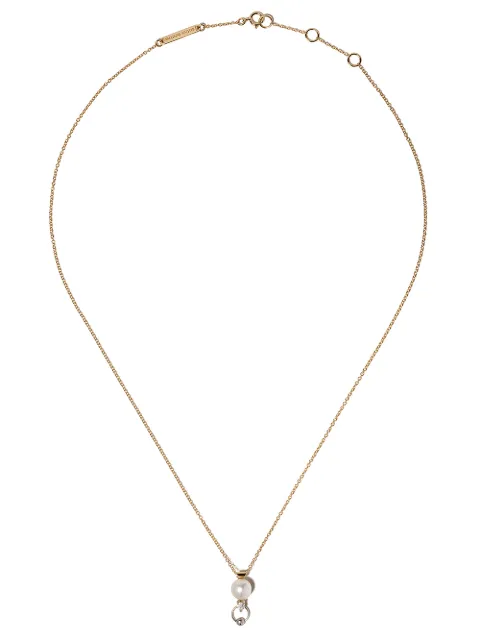 Delfina Delettrez 18kt white and yellow gold Two in One diamond necklace Gold TIO3003A