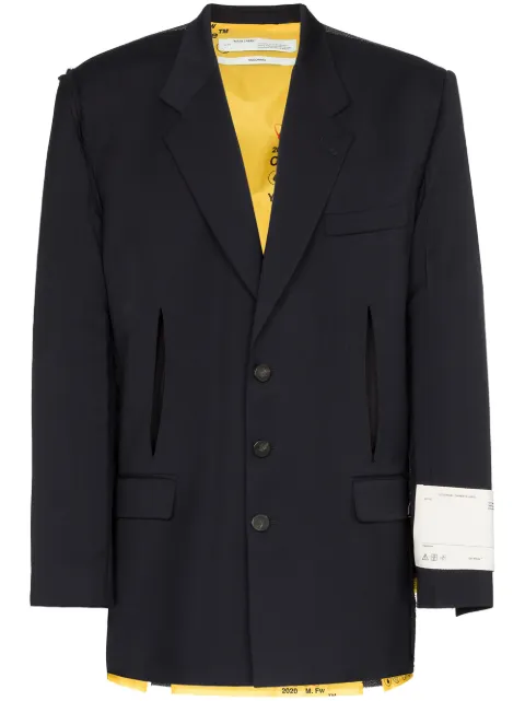 Off-White deconstructed tailored blazer Black OMEF043F19F170038800