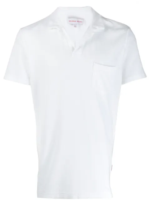 Orlebar Brown terrycloth polo shirt White OB250120TERRY