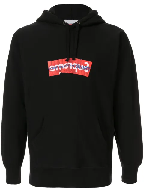 Supreme x Commes des Garçons logo-print hoodie Black SU1610