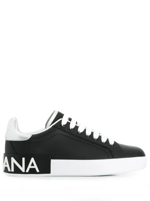 Dolce & Gabbana Portofino leather sneakers Black CK1587AH527