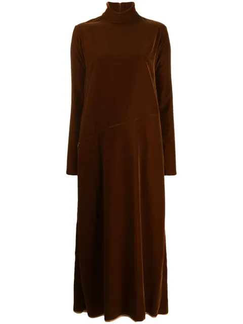 MM6 Maison Margiela long turtleneck dress Brown S52CT0412S49978