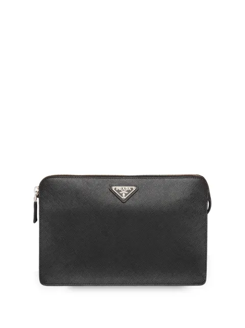 Prada leather clutch bag Black 2VF056VOOO9Z2