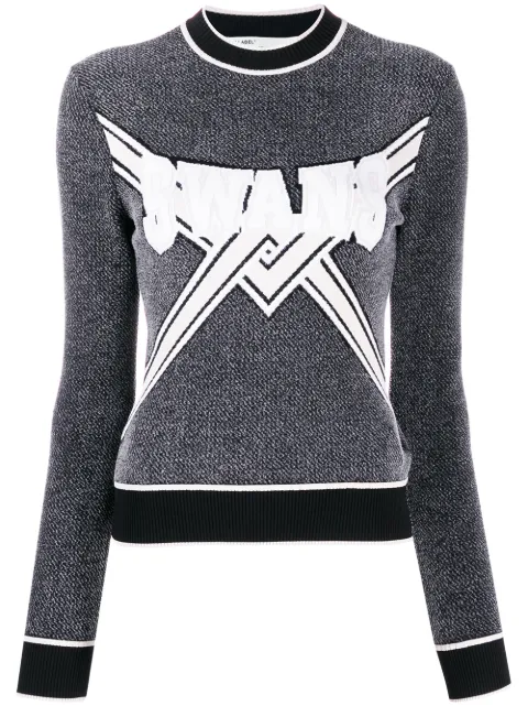 Off-White knitted logo top Grey OWHE013E19B700731002