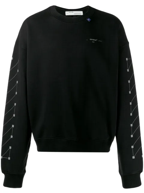 Off-White diagonal sweatshirt Black OMBA035E19E300011091