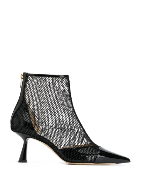 Jimmy Choo Kix mesh patent-leather ankle boots Black KIX65TNX