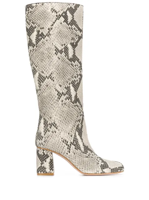 RED(V) snakeskin-effect boots Neutrals QS0C58NLM