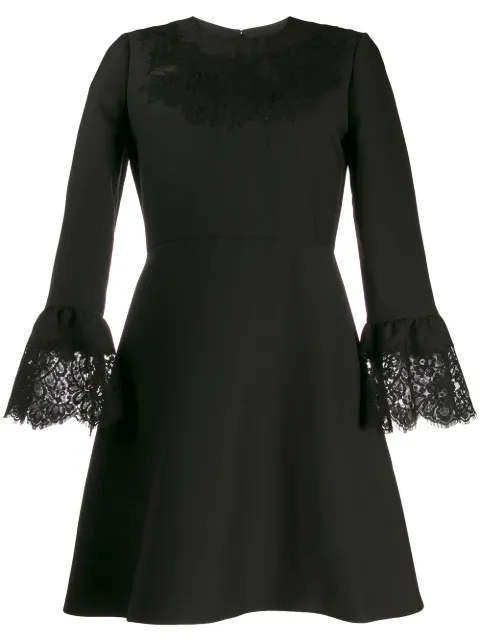 Valentino Garavani lace insert short dress Black BVANB71CF