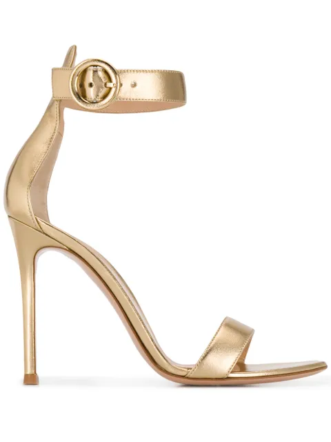 Gianvito Rossi Portofino 105mm leather sandals Gold G6109615RICNPS