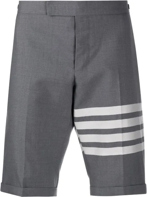 Thom Browne plain weave 4-Bar low rise shorts Grey MTC188A06146