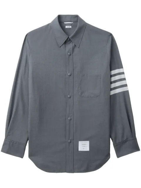 Thom Browne snap front shirt jacket Grey MJO055A06146