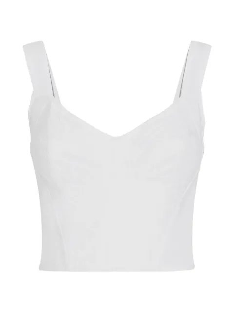 Dolce & Gabbana jacquard corset bustier White F7T19TG9798