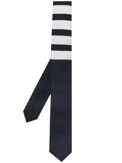 Thom Browne 4-bar plain weave tie Blue MNL001A06146