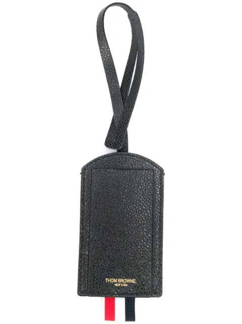 Thom Browne logo patch luggage tag Black MAL014A00198