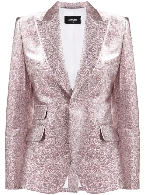 DSQUARED2 glitter single breasted blazer Pink S75BN0642S52027