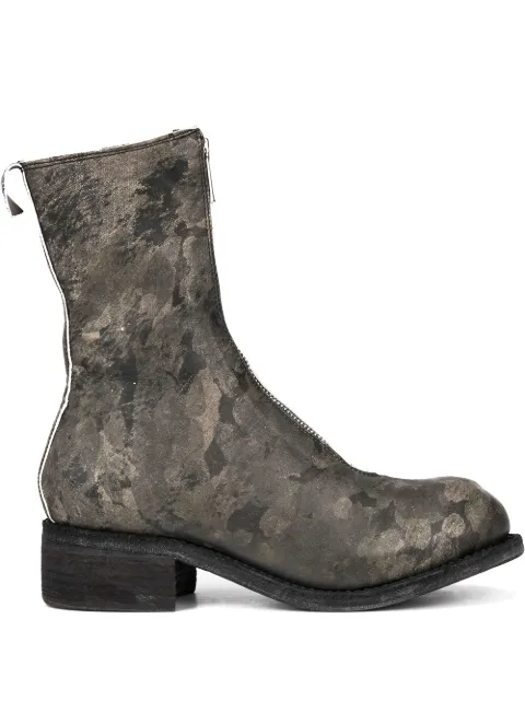 Guidi printed zip front boots Green PL2WHORSEFGMETRO