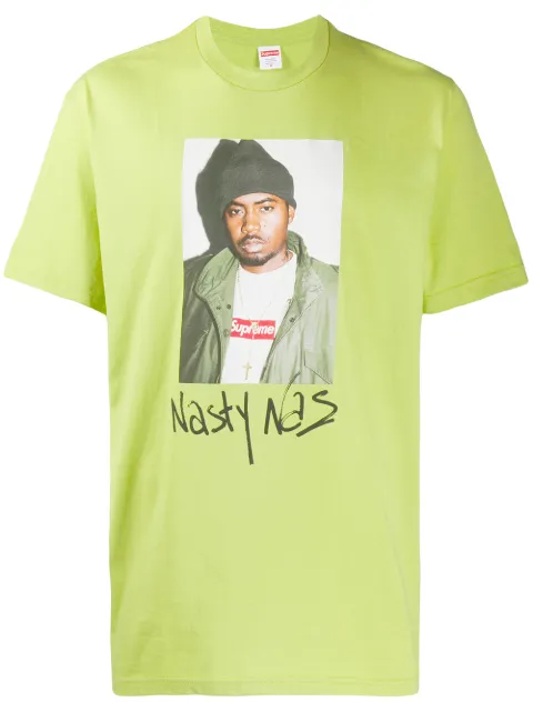 Supreme Nasty Nas photographic-print T-shirt Green SU3190