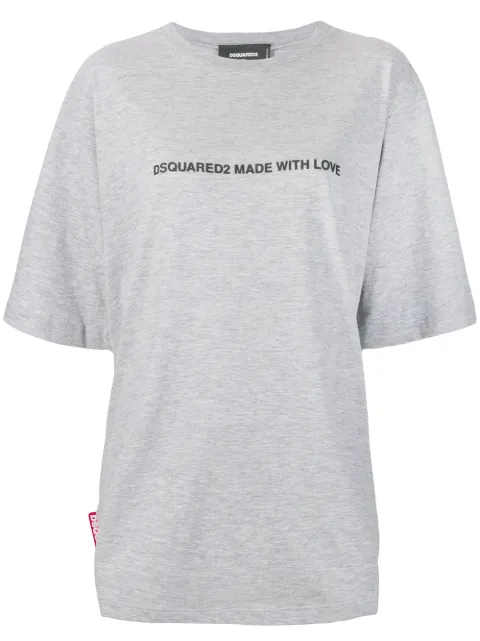 DSQUARED2 oversized made with love T-shirt Grey S75GD0028S22146