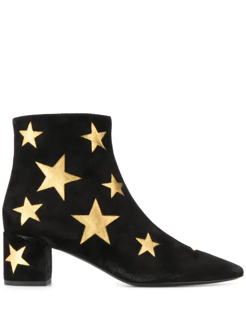 Saint Laurent star-patch ankle boots Black 5789010LIE0
