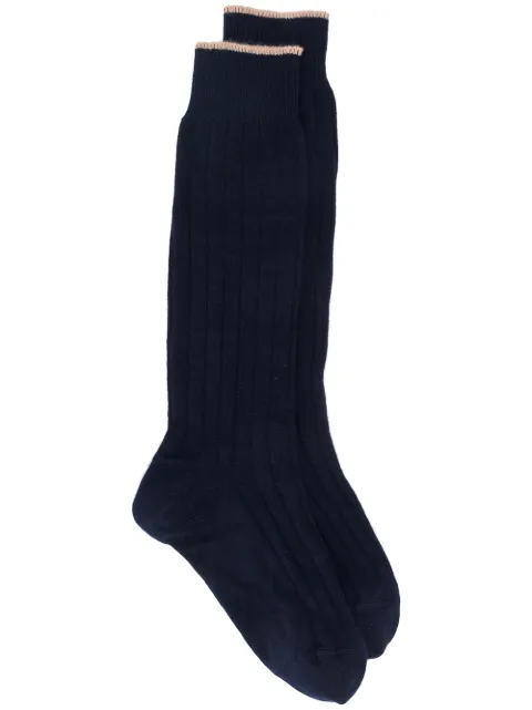 Brunello Cucinelli ribbed socks Blue MCS42741CU715