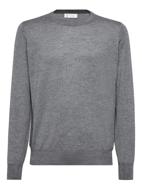 Brunello Cucinelli cashmere-blend crew-neck jumper Grey M2300100CG217
