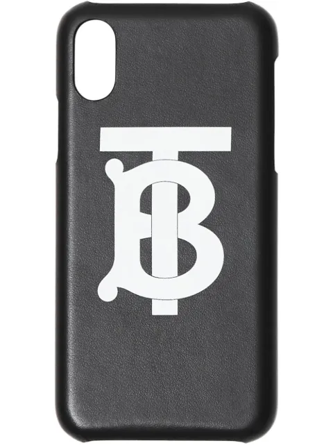 Burberry Monogram Motif Leather iPhone X/XS Case Black 8015208
