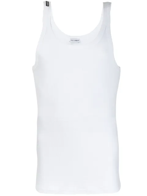 Dolce & Gabbana ribbed tank top White M8C19JOUAIJ