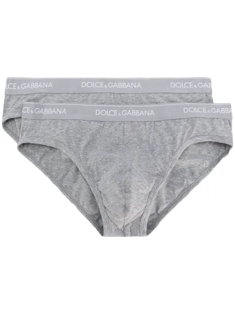 Dolce & Gabbana logo-waistband boxer briefs (pack of two) Grey M9C03JFUGIW