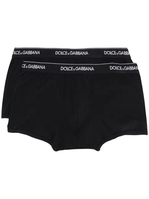 Dolce & Gabbana logo-waistband boxer briefs (pack of two) Black M9C07JFUGIW