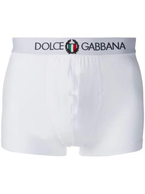Dolce & Gabbana logo embroidered boxers White M4C03JFUECG