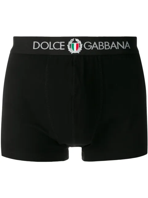Dolce & Gabbana logo embroidered boxers Black M4C03JFUECG