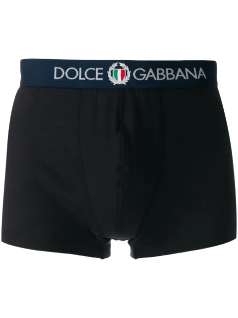 Dolce & Gabbana logo-waistband boxer briefs Blue M4C03JFUECG