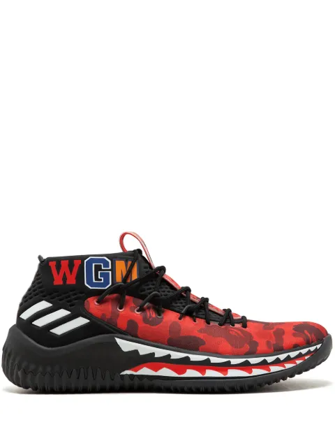 adidas x BAPE Dame4 "Red Shark ABC Camo" sneakers Red AP9976