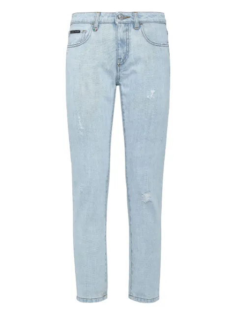 Philipp Plein distressed-effect boyfriend jeans Blue P19CWDT1070PDE004N