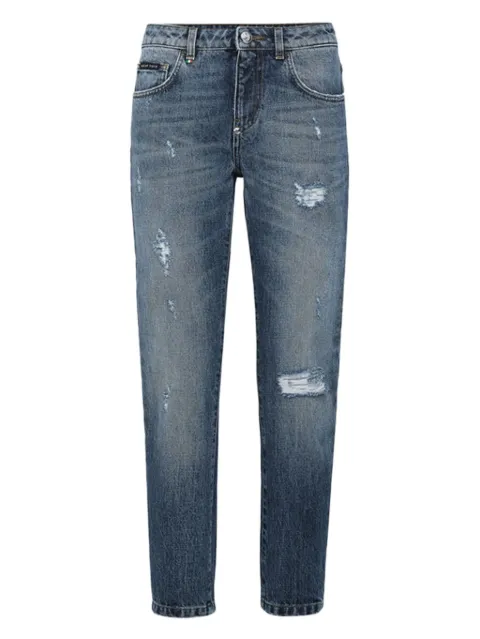 Philipp Plein distressed-effect jeans Blue P19CWDT1070PDE004N