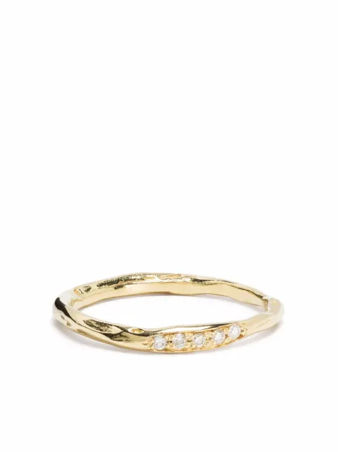 Wouters & Hendrix Gold 18kt yellow gold diamond band Gold R1D16WYG