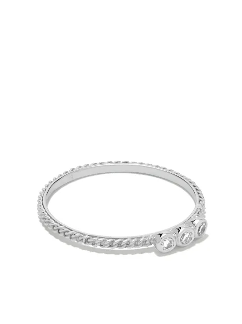 Wouters & Hendrix Gold 18kt white gold Chain Diamond ring Silver R1D37WWG