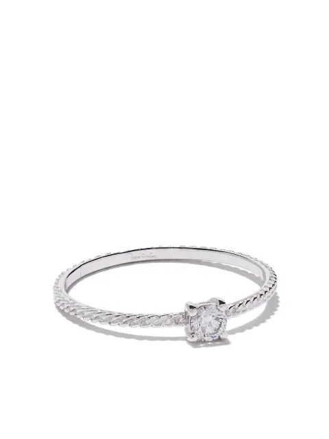 Wouters & Hendrix Gold 18kt gold diamond Uzerai exclusive ring Silver R1D46WWG