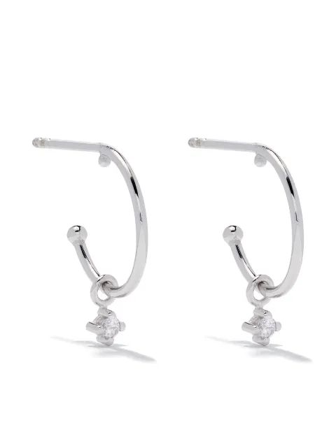 Wouters & Hendrix Gold 18kt gold diamond hoop earrings Silver O1DCA1MWWG